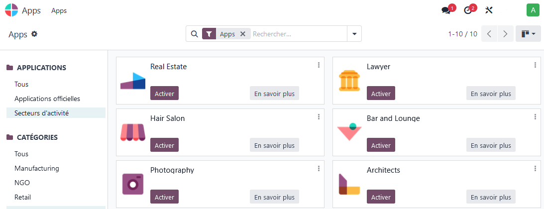 Industry Library Odoo