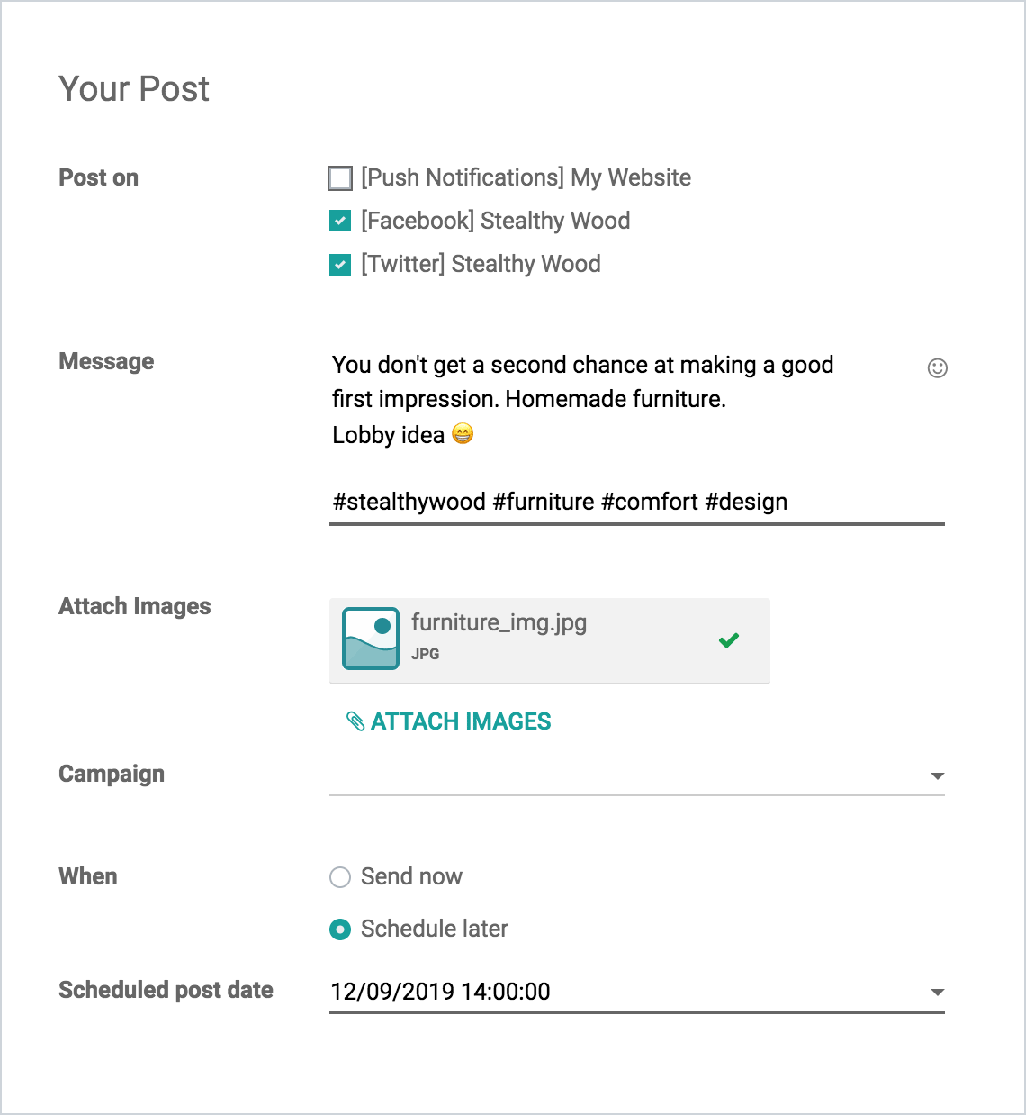 social post odoo screenshot