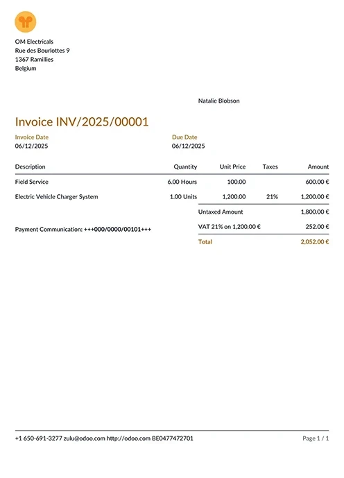 invoice-odoo-electric