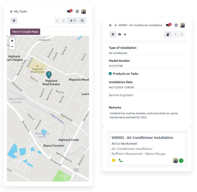 Installations et réparations odoo