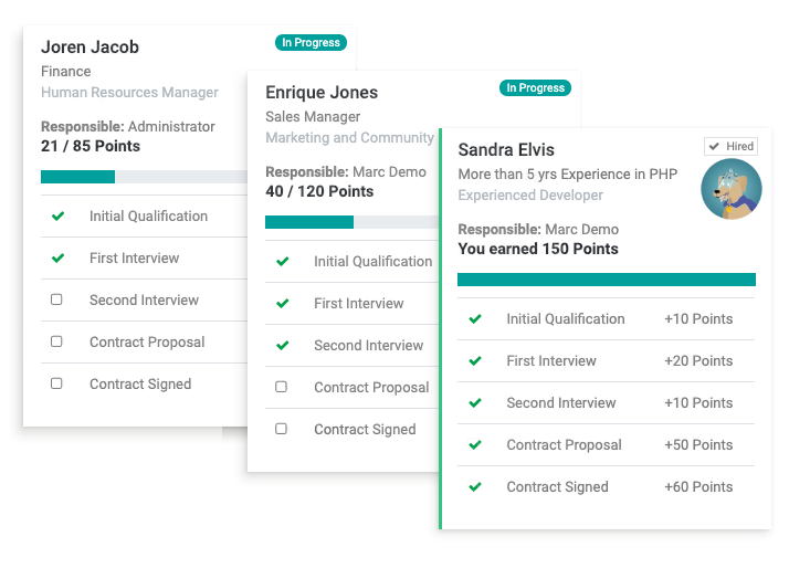 Suivez vos recommandations en cours Découvrez combien de points vous avez gagnés pour chaque recommandation et suivez facilement la progression de vos amis dans le processus de recrutement.