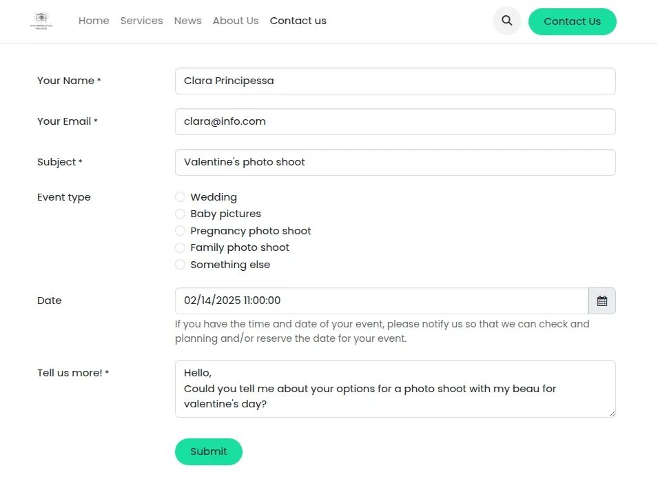 Les clients peuvent vous contacter directement depuis votre site web