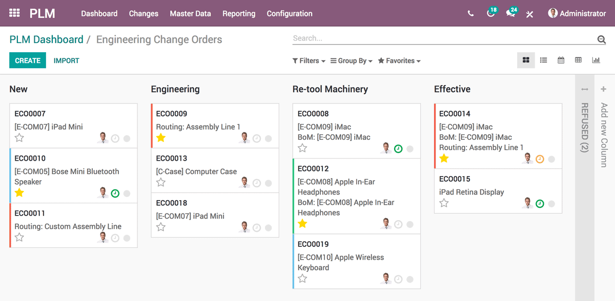 Une plateforme collaborative pour gérer, en temps réel, les modifications techniques, les versions, les documents et les ECO.